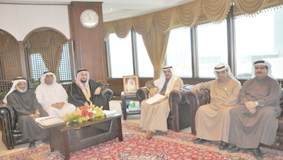معالي الرئيس جهاز المساحة والتسجيل العقاري يستقبل الشيخ عدنان القطان 