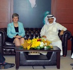 معالي رئيس جهازالمساحة والتسجيل العقاري  يستقبل رئيسة هيئة المساحة البريطانية