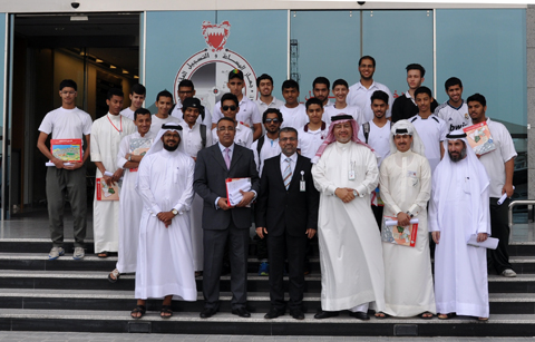 ادارة المسح الطبوغرافي تستقبل مجموعة من طلاب مدرسة مدينةعيسى الثانوية للبنين