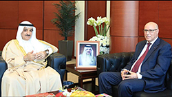 معالي رئيس جهاز المساحة والتسجيل العقاري يستقبل سعادة سفير المملكة المغربية