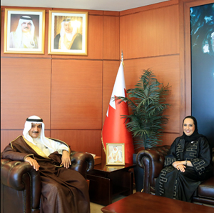 معالي الشيخ سلمان بن عبدالله آل خليفة يستقبل سعادة وزيرة الاسكان